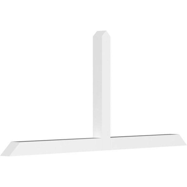 Ekena Millwork Portland Architectural Grade PVC Gable Bracket, 84"W x 38 1/2"H x 4"D x 4"F, 11/12 Pitch GBP084X39X0404POR00 - main
